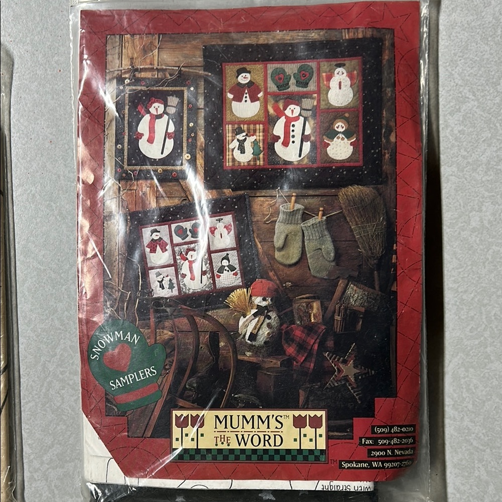 VTG Unused Craft Pattern by Debbie Mumm - 3 Snowman Samplers